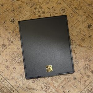 Estee Lauder Black Compact with Gold Logo